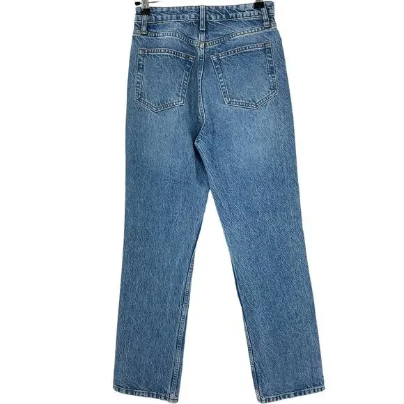 Reformation High Rise Straight Blue Cynthia Denim Jeans Size 25 - Picture 2 of 3